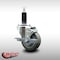 Service Caster 3.5'' SS Gray Poly Swivel 1-1/8'' Expanding Stem Caster with Brake SCC-SSEX20S3514-PPUB-TLB-118 - alternate 3